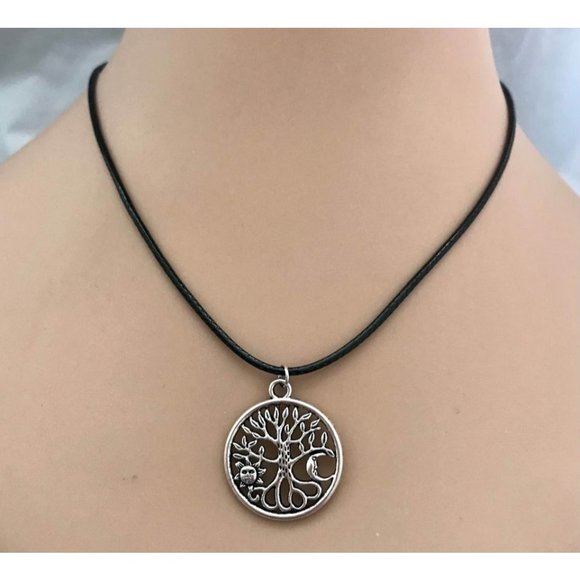 Celtic Tree of Life Celestial Sun Moon Pendant 17” - Picture 4 of 7